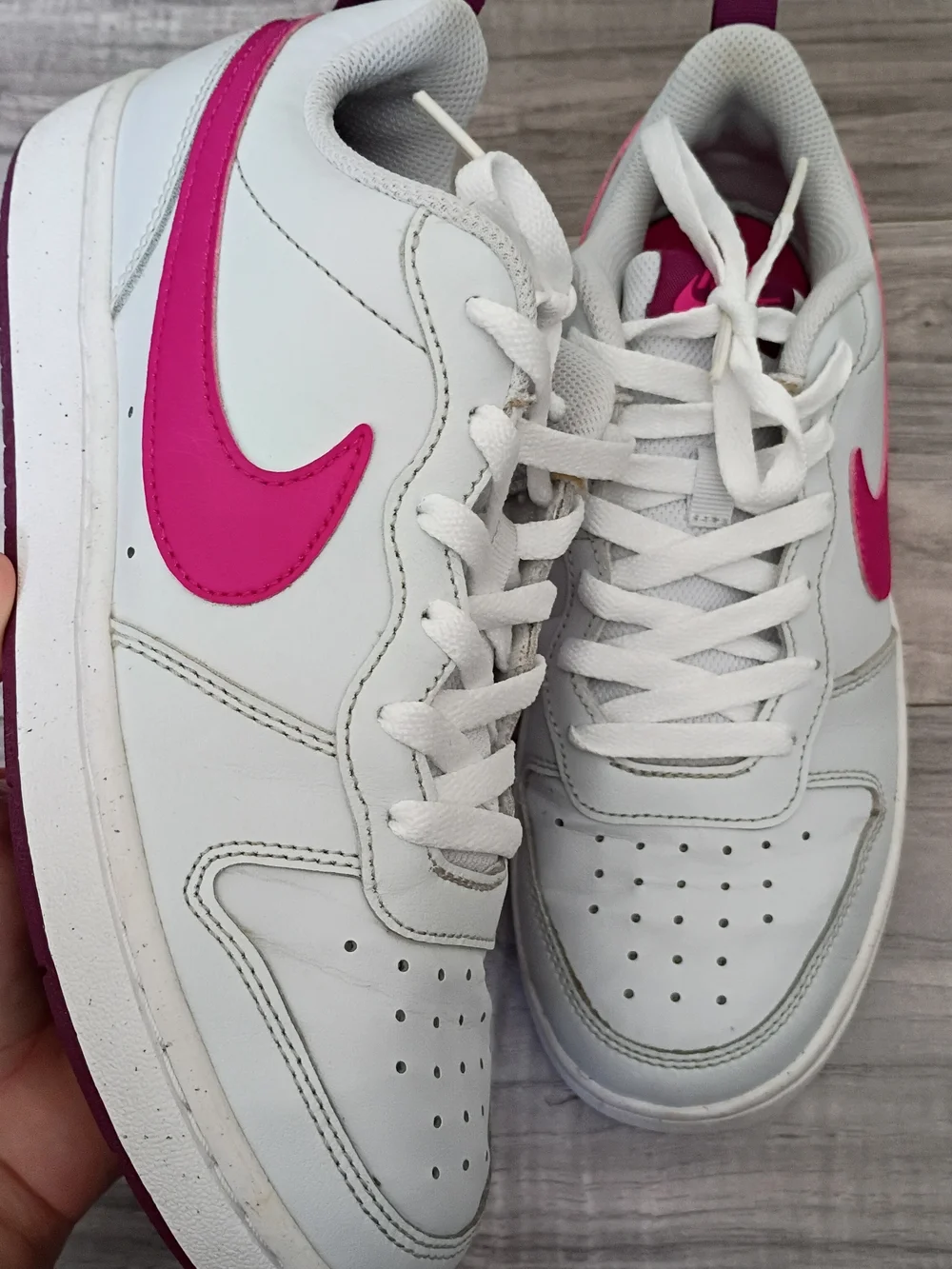 Nike Women's Sneakers with Pink Swoosh